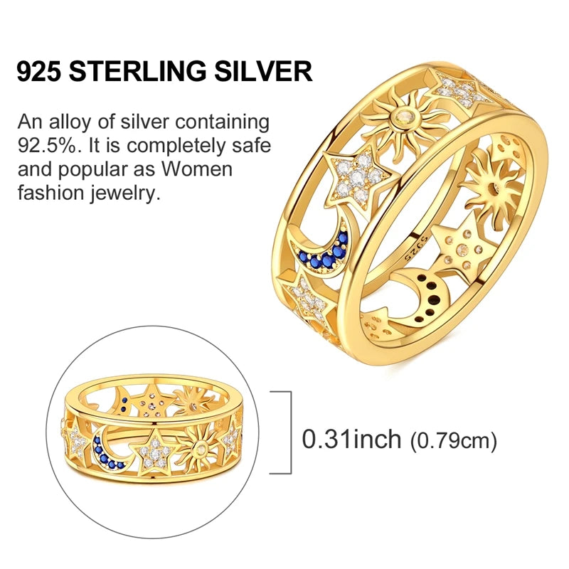 MULA Wedding Band Rings for Women Man 925 Sterling Silver Evil Eye Hand Celtic Knot Four-Leaf Clover Ring Stackable Jewelry Gift